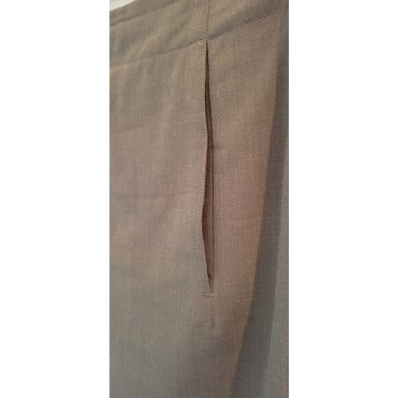 Louis Vuitton Skirt Womens 34 Gray Wool A-Line High Rise Midi Skirt France Sz 2 - Picture 6 of 11